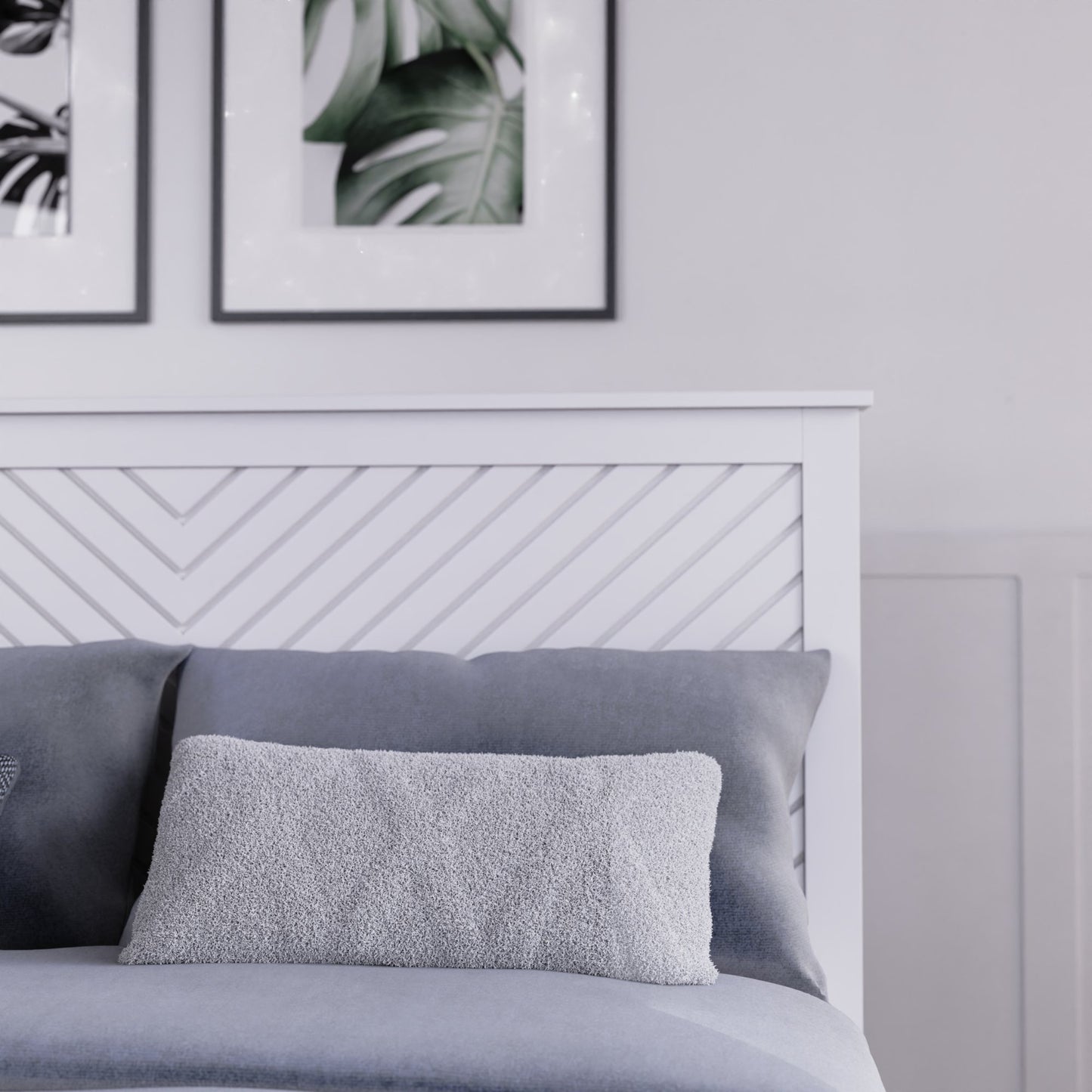 Painted Shaker Chevron Bed