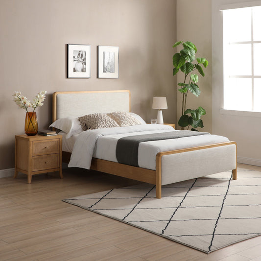 Archie Upholstered Wooden Bed